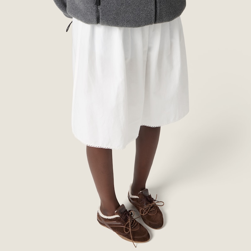 Gymnasium suede and shearling sneakers