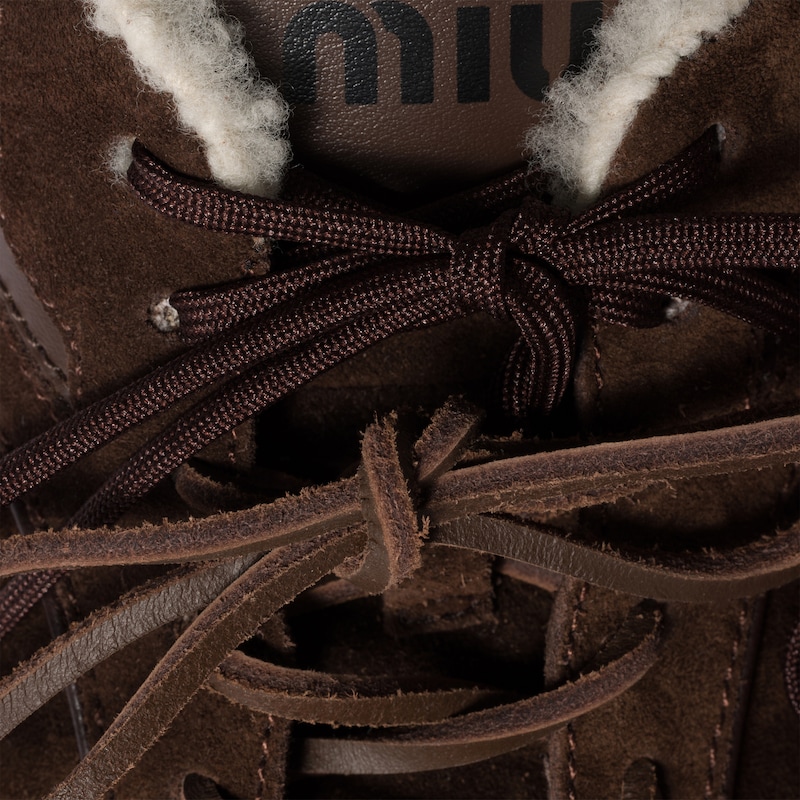 Gymnasium suede and shearling sneakers