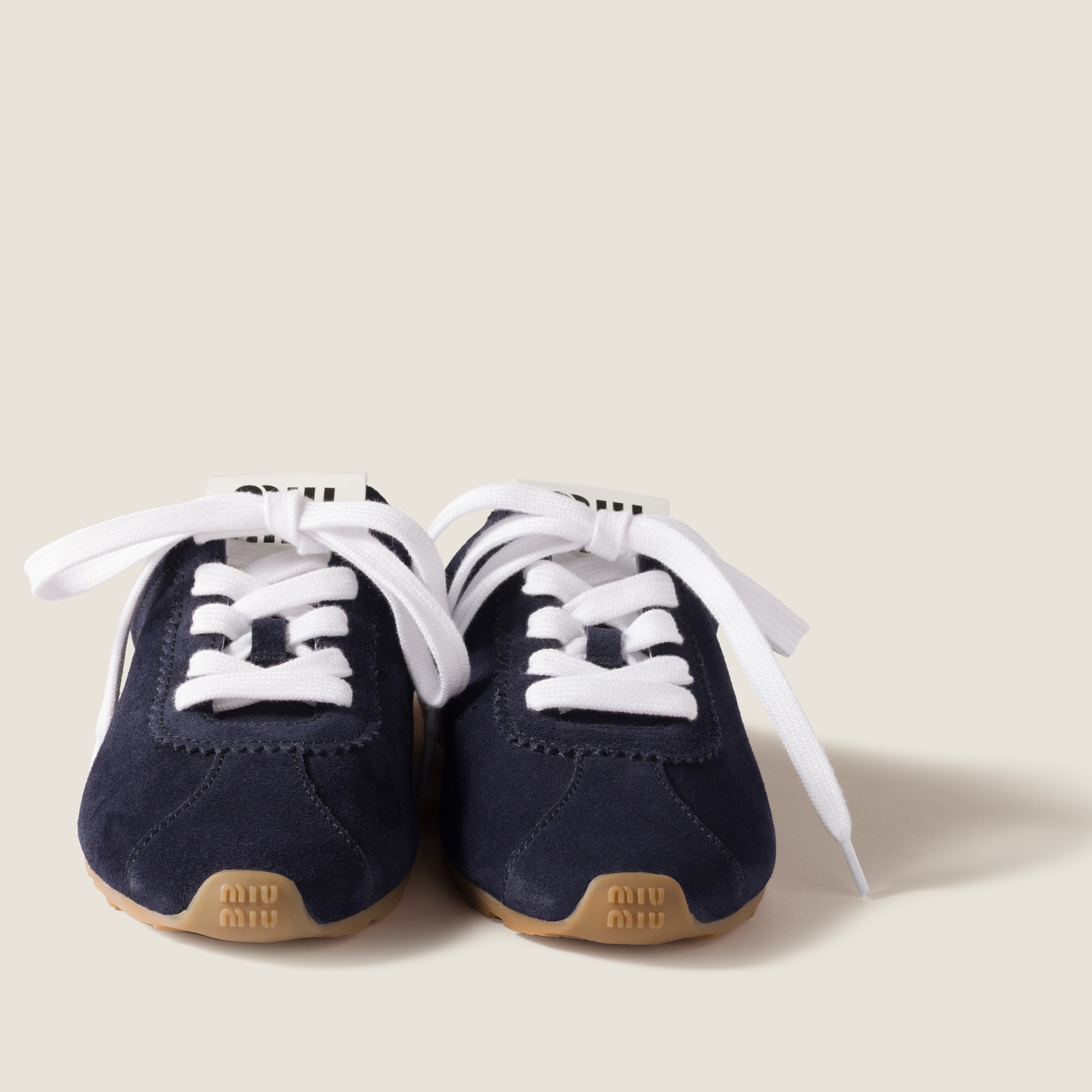 Navy Plume Suede Mules | Miu Miu