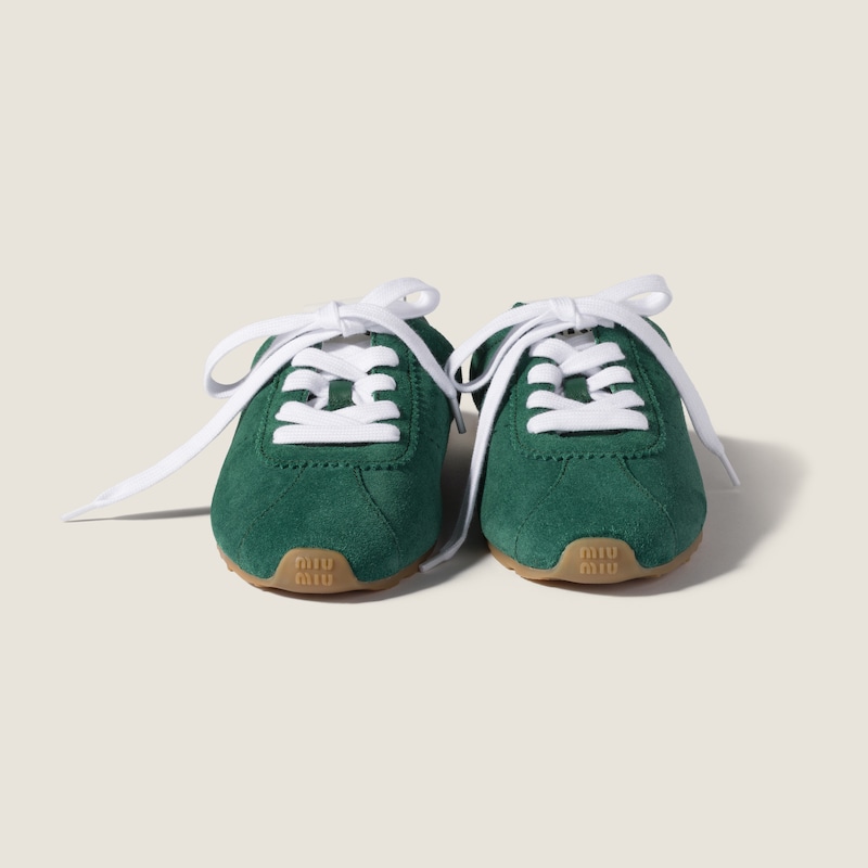 Plume suede mules
