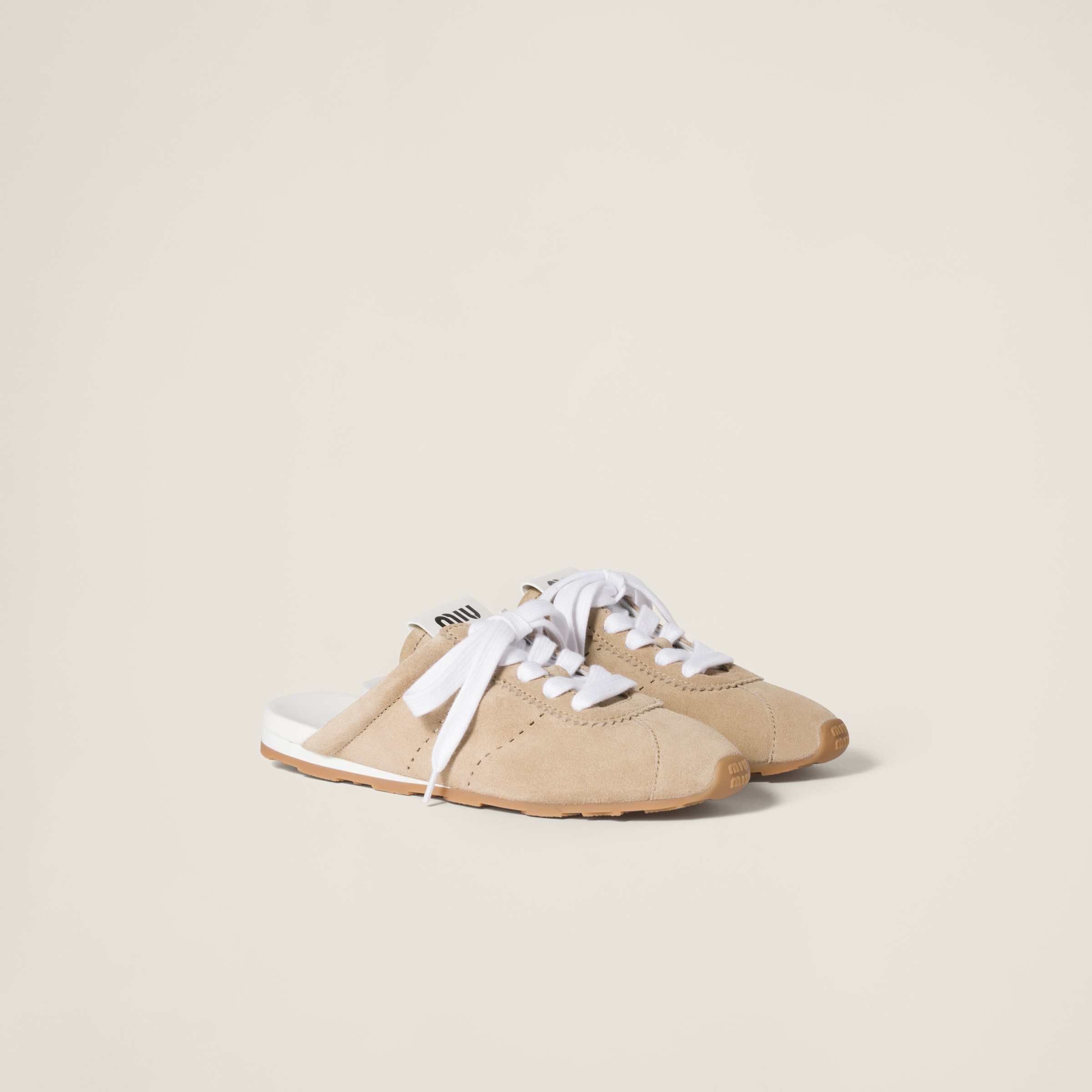 Miu Miu Plume Suede Mules