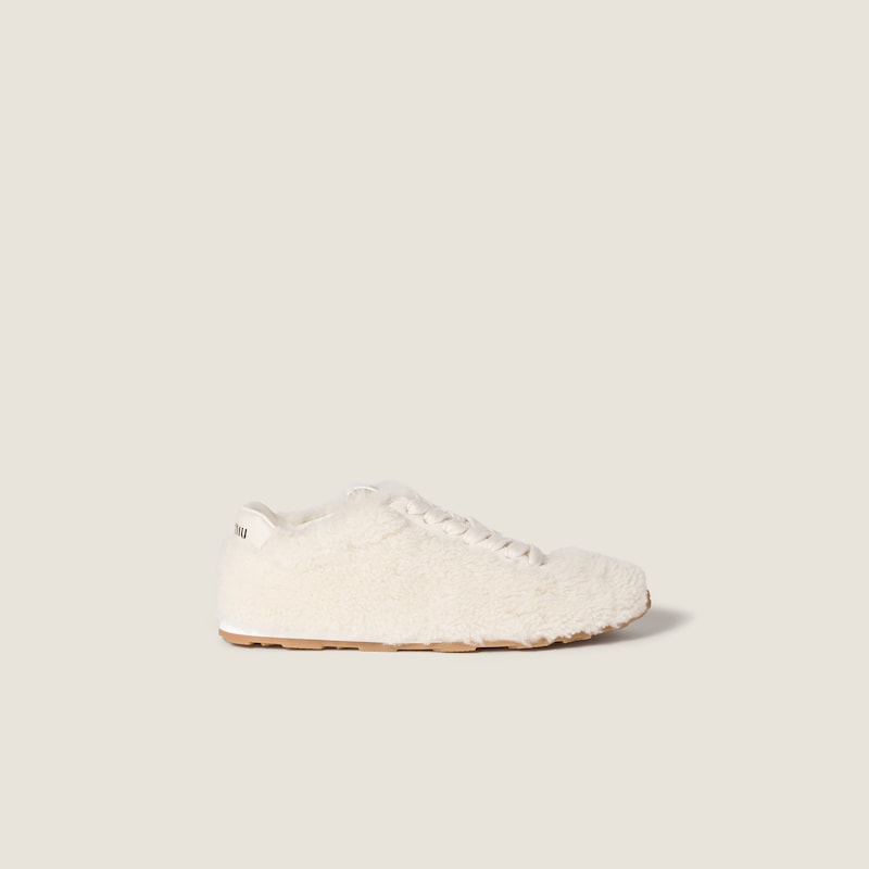 Plume shearling sneakers