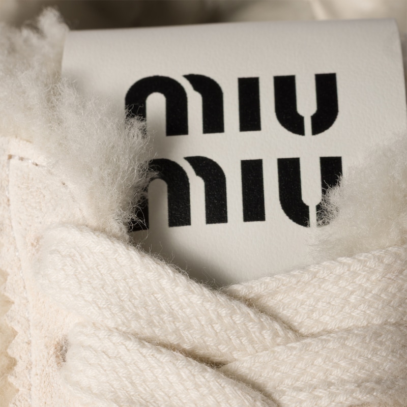 Plume shearling sneakers