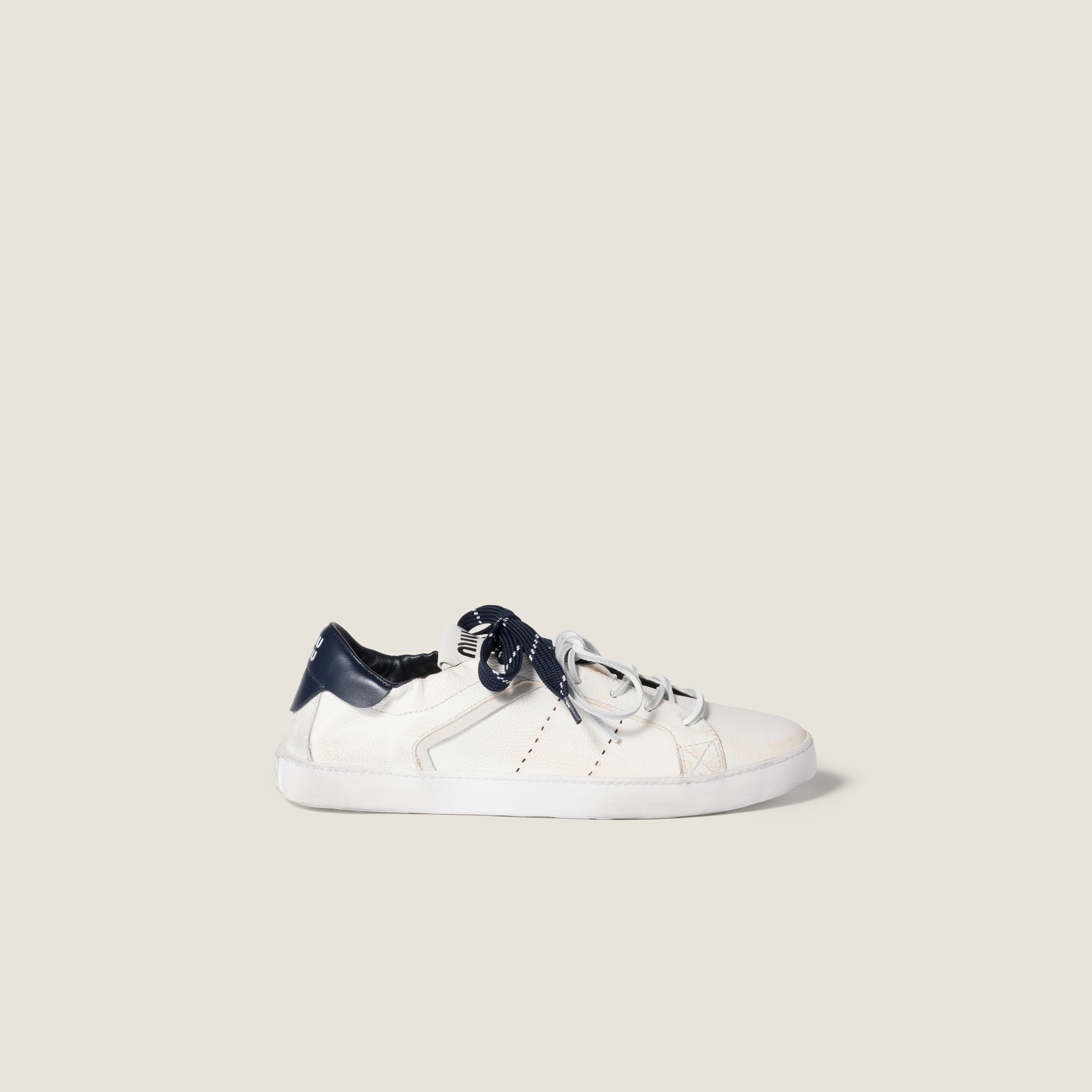 Miu Miu Deco' Leather Sneakers In Multi