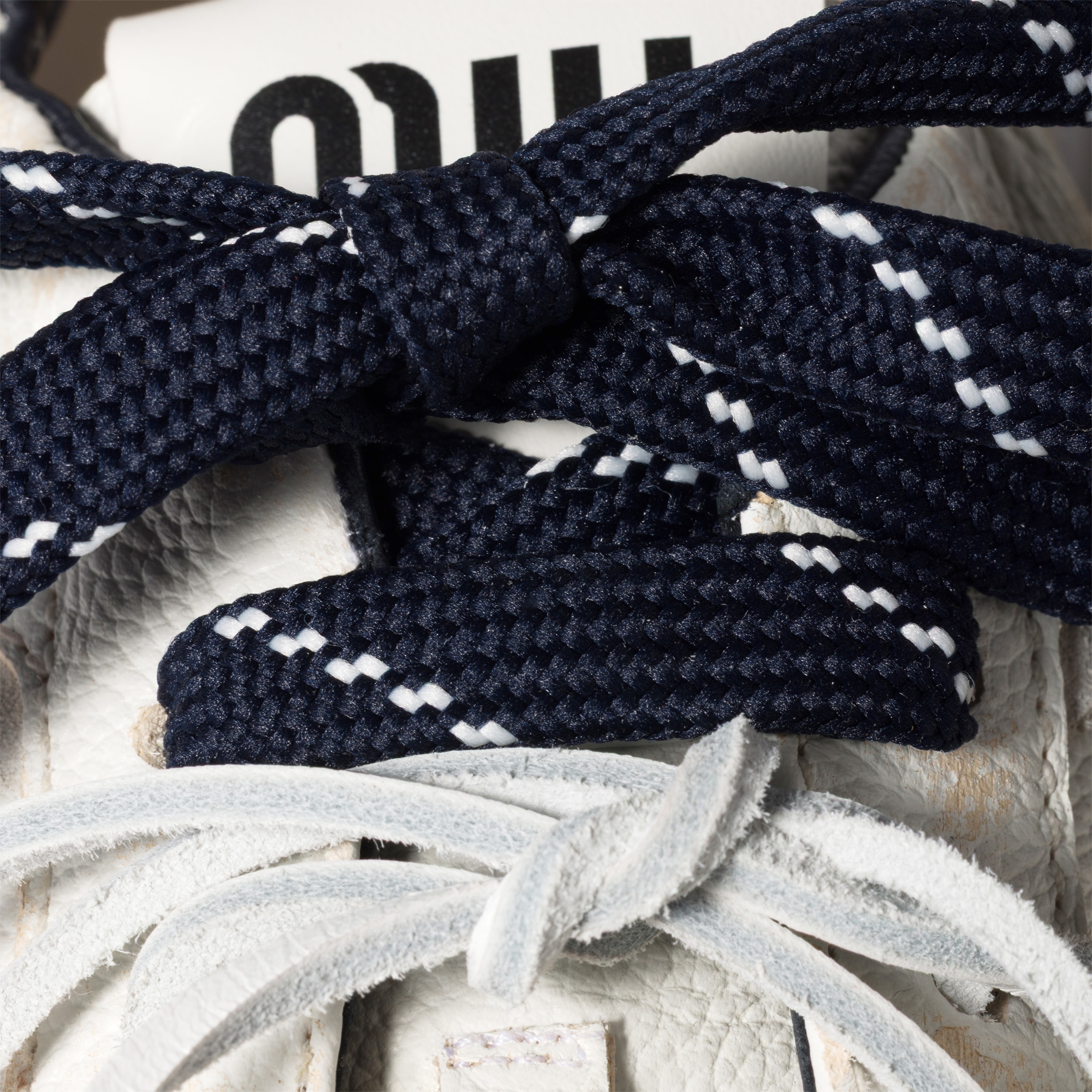Miu Miu Deco' Leather Sneakers In Multi