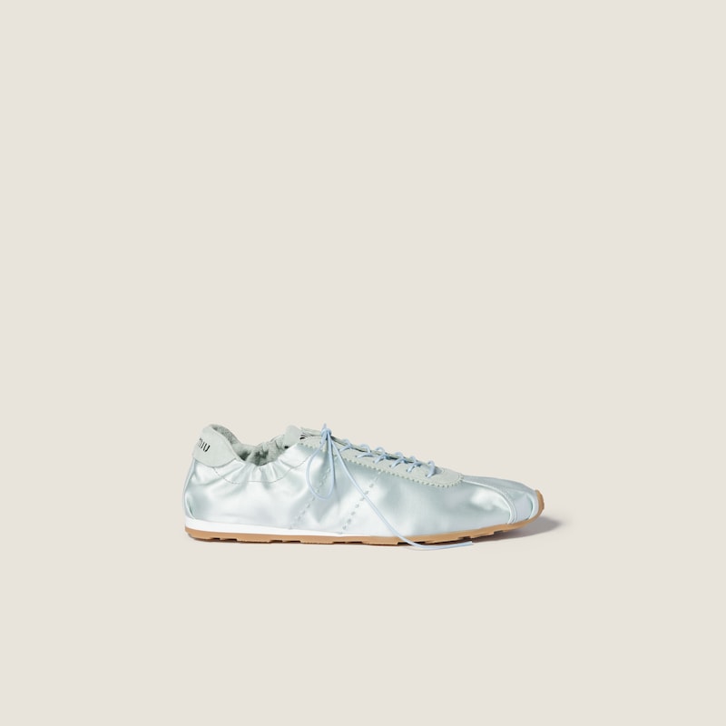 Plume satin sneakers