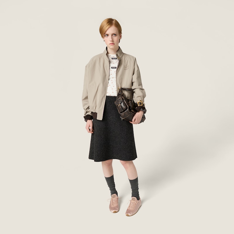 Plume satin sneakers