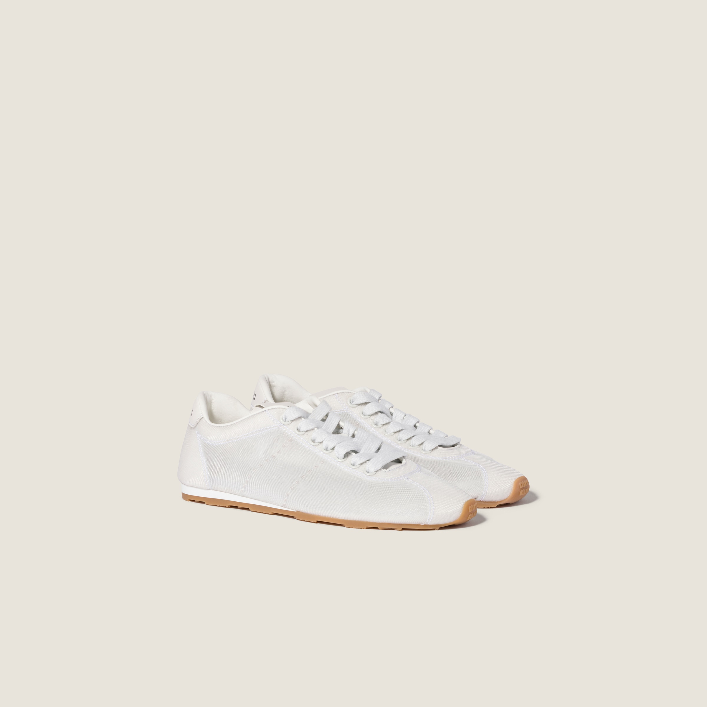 Plume mesh fabric sneakers from Miu Miu - $975