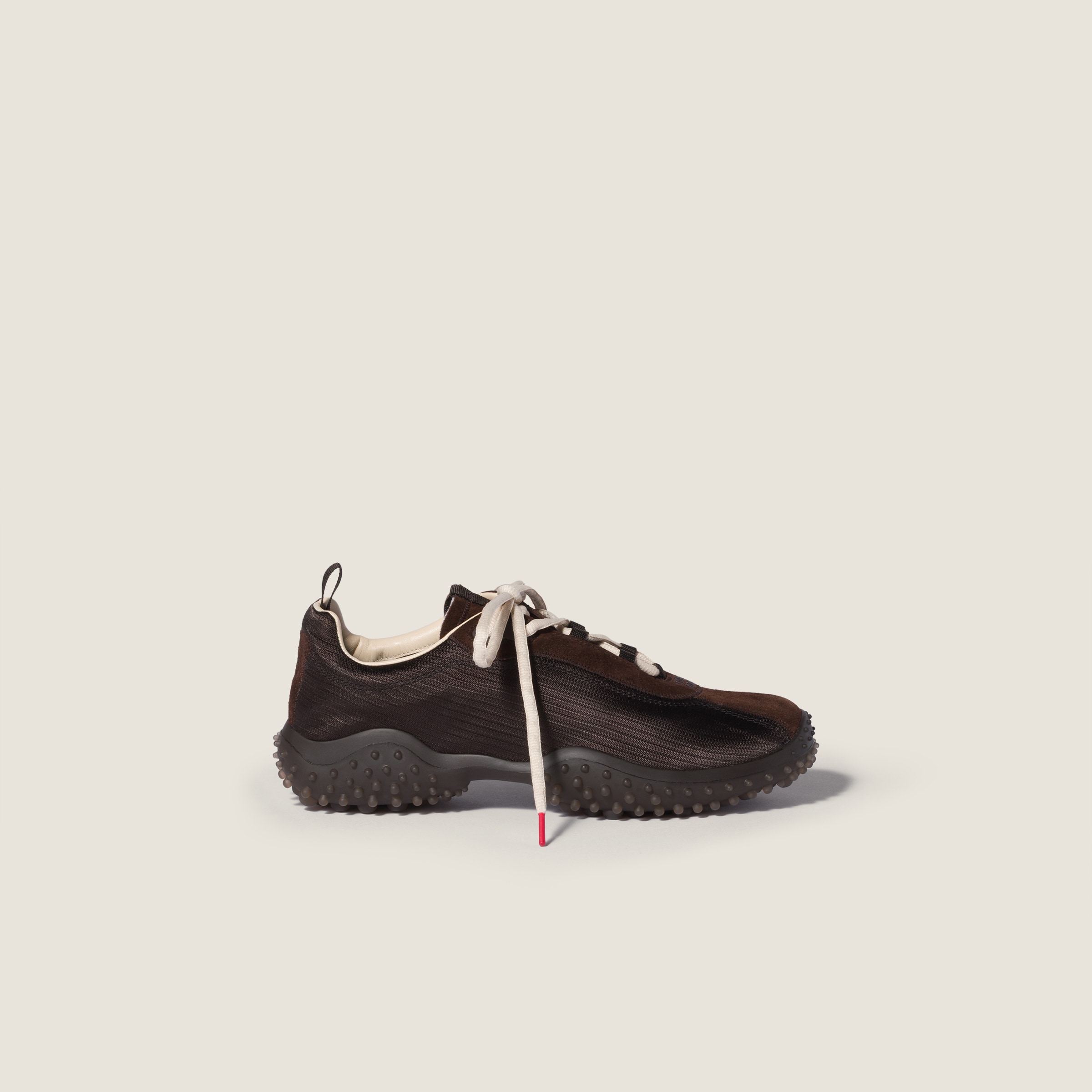 Miu Miu Bubble technical fabric and suede sneakers