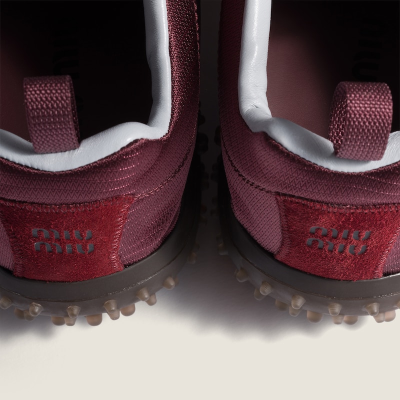 Bubble Sneaker aus technischem Gewebe und Veloursleder