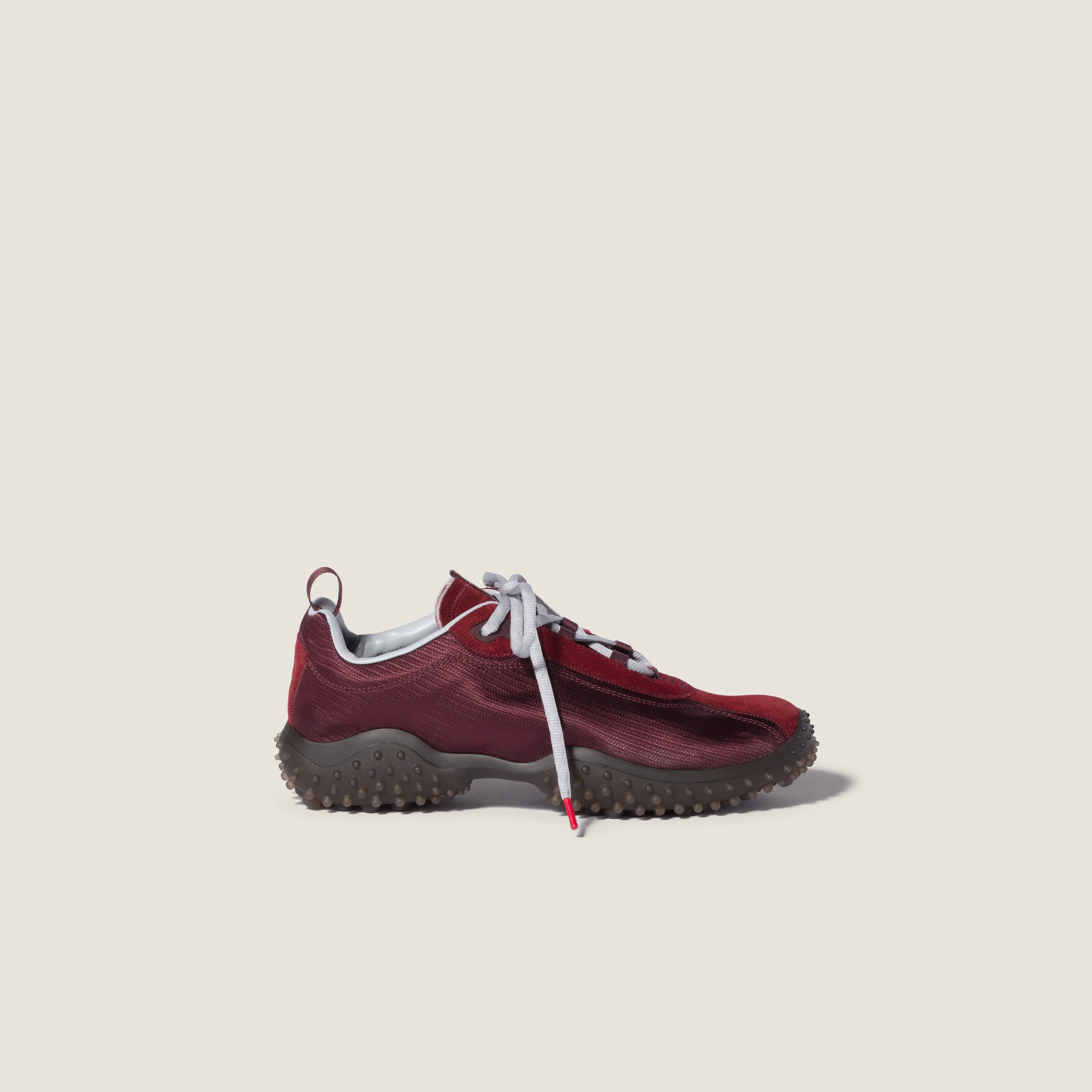 Miu Miu Bubble technical fabric and suede sneakers