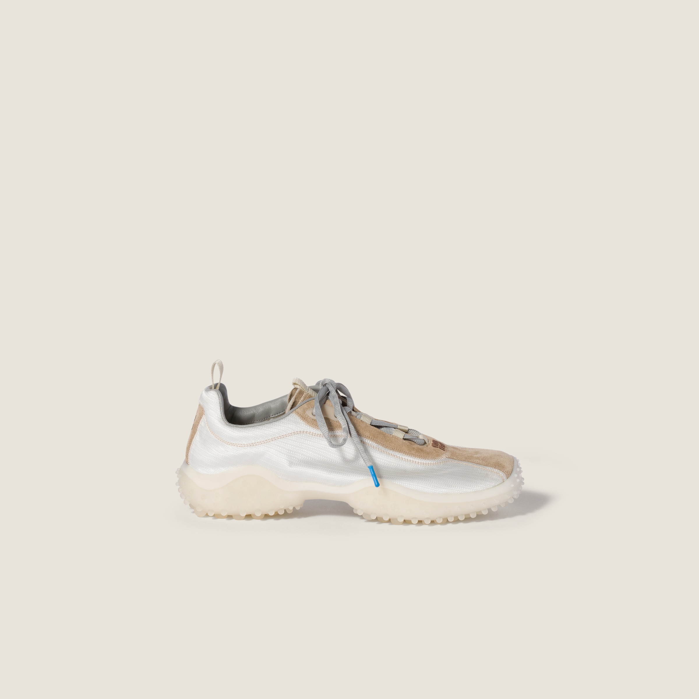 Miu Miu Bubble technical fabric and suede sneakers