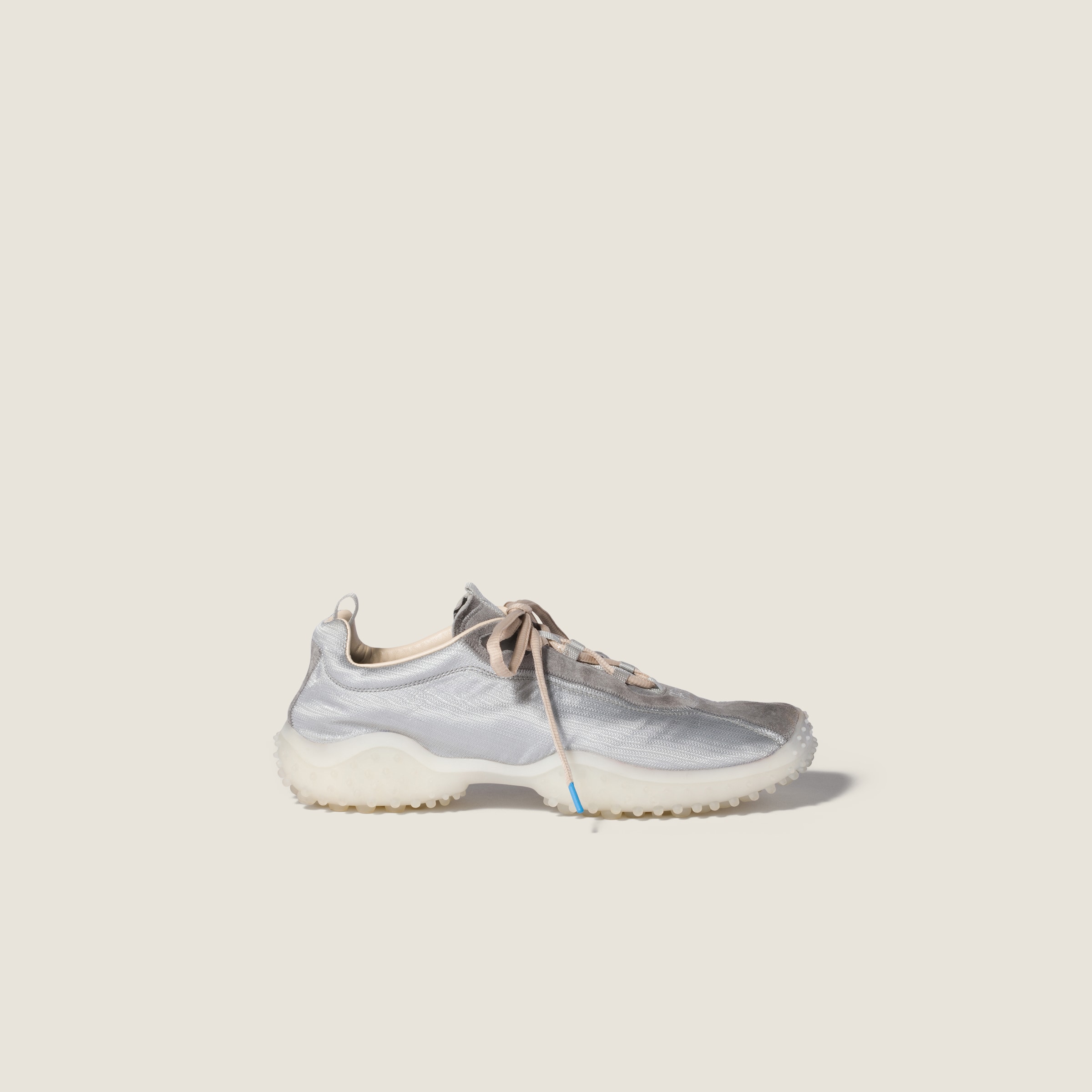 Miu Miu Bubble technical fabric and suede sneakers