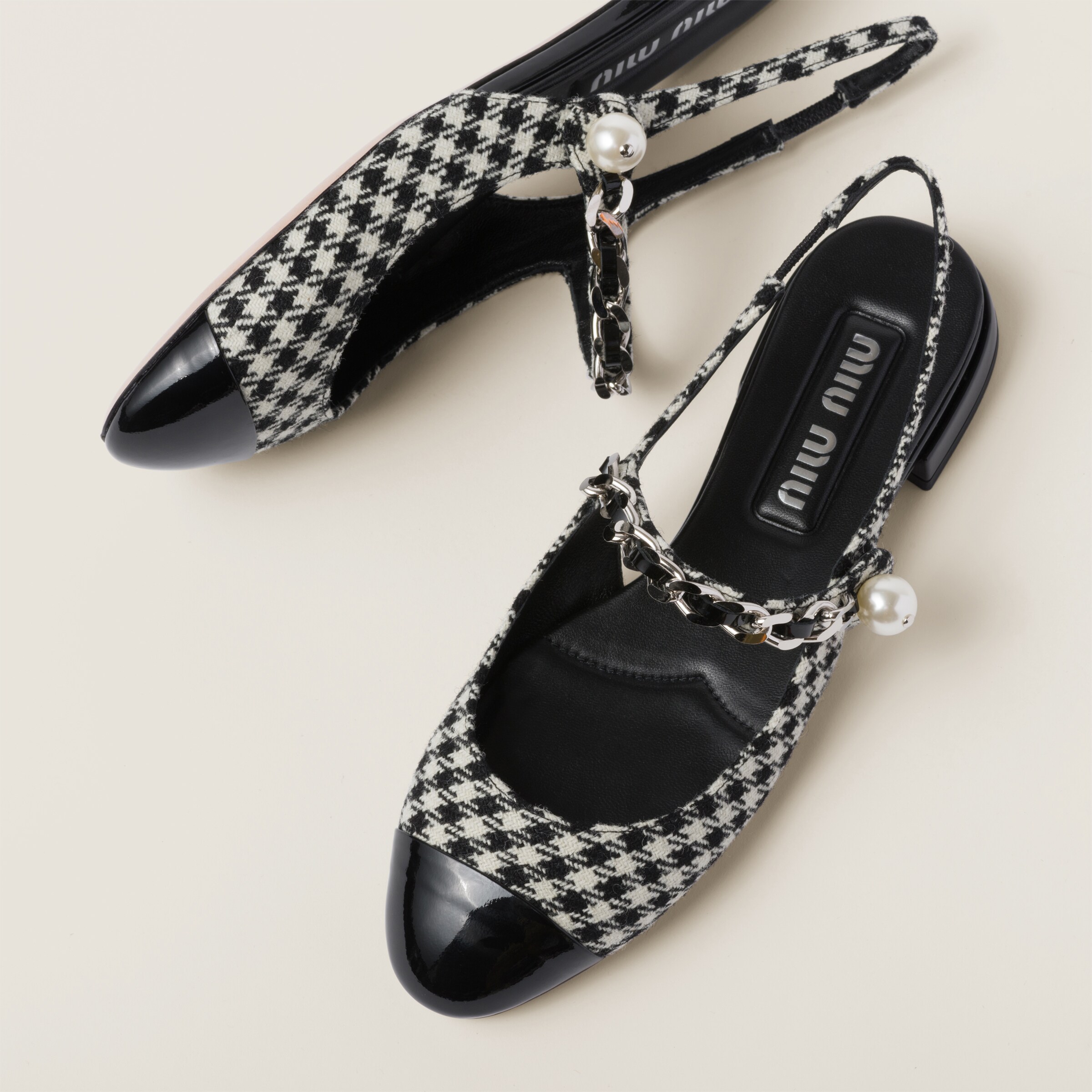 Miu miu gingham hotsell slingbacks