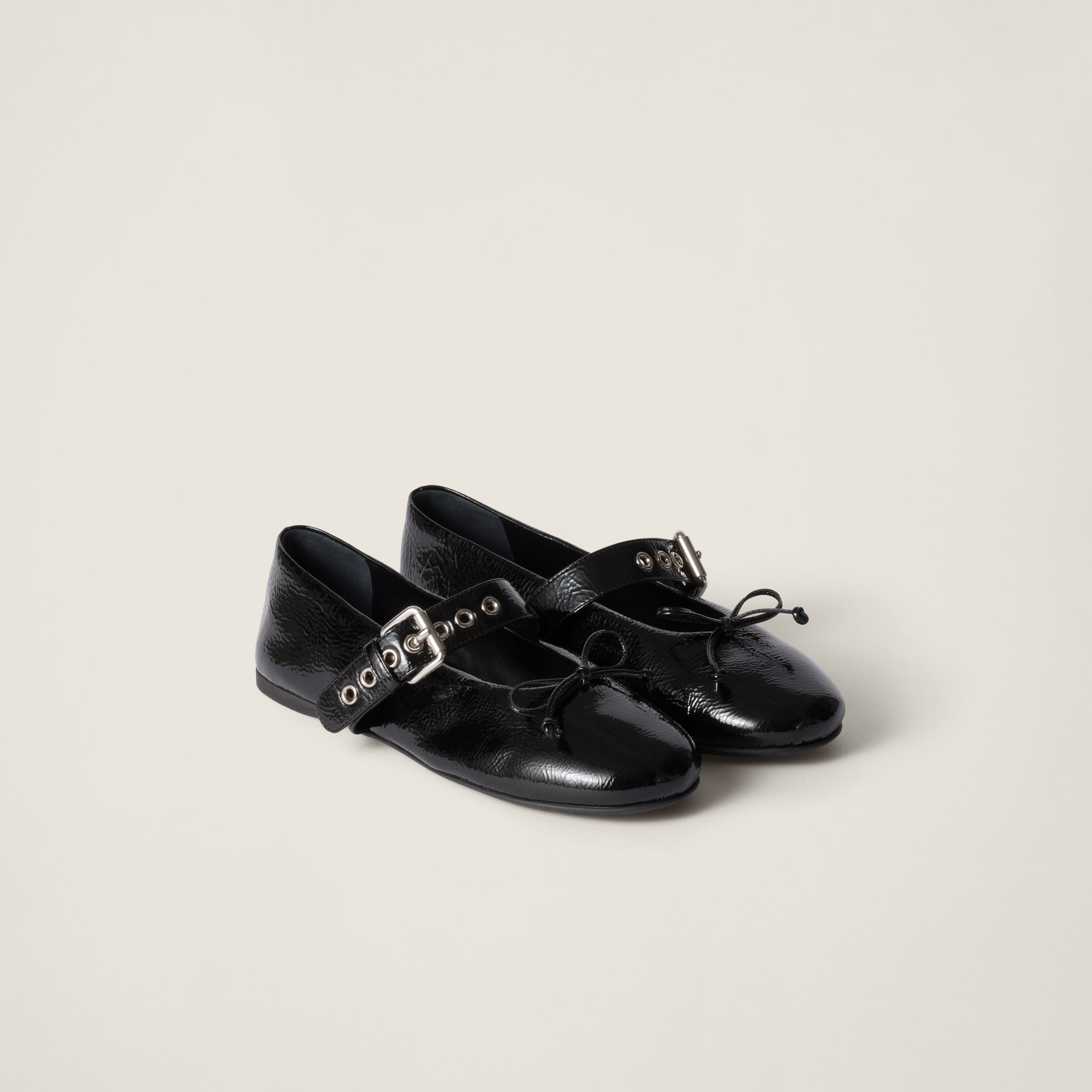 【関税&送料込】Miu Miu Black Naplak Ballerinas Black Naplak Ballerinas | Miu Miu