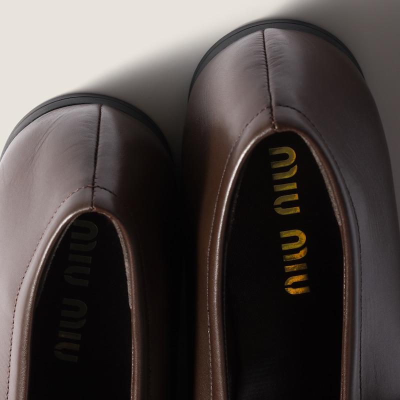 Ballerines en cuir nappa