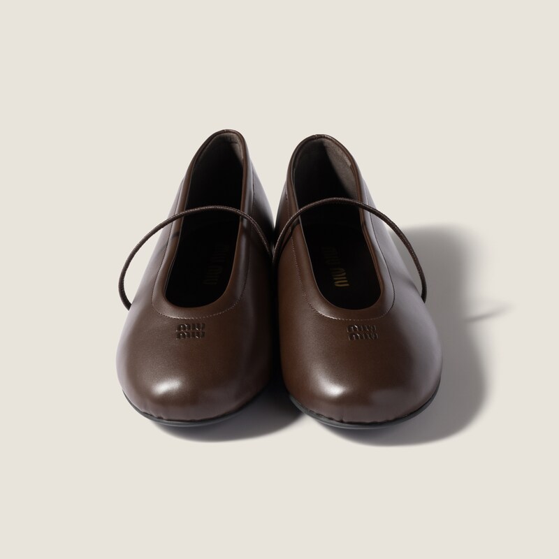 Ballerines en cuir nappa