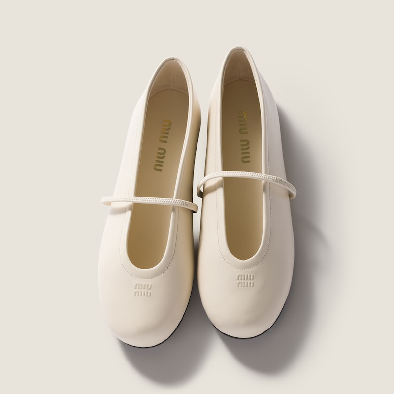 Ballerines en cuir nappa