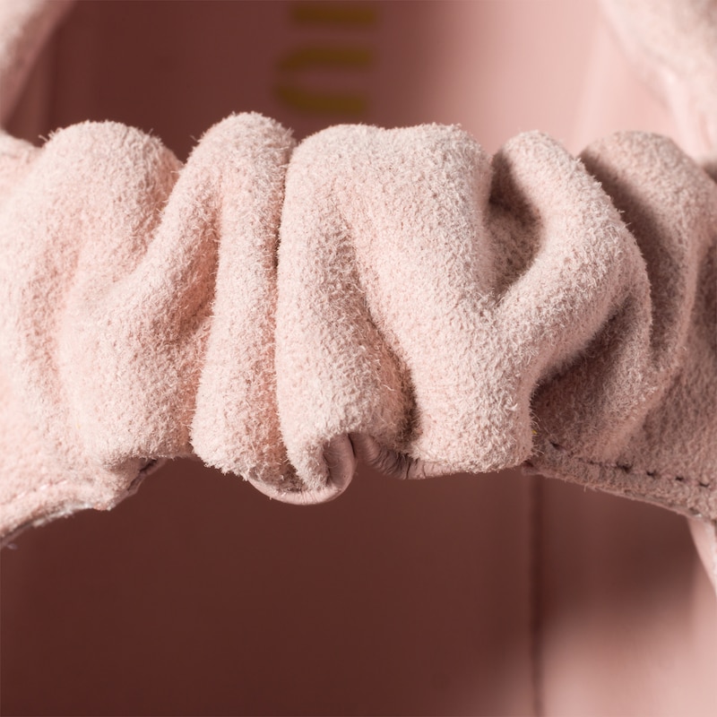 Ruches suede ballerinas