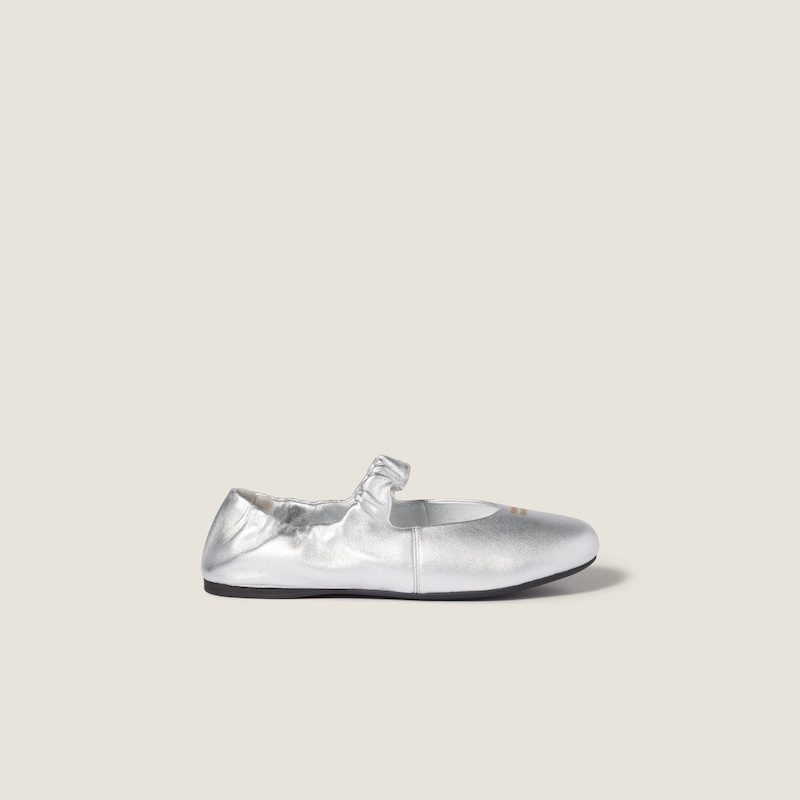 Ruches mordoré nappa leather ballerinas