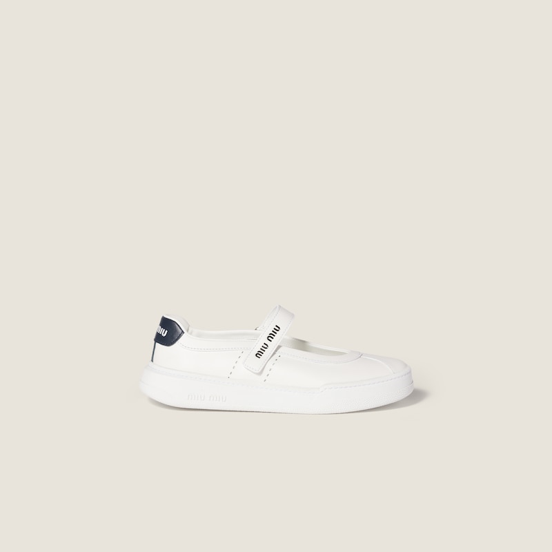 가죽 메리 제인 발레리나