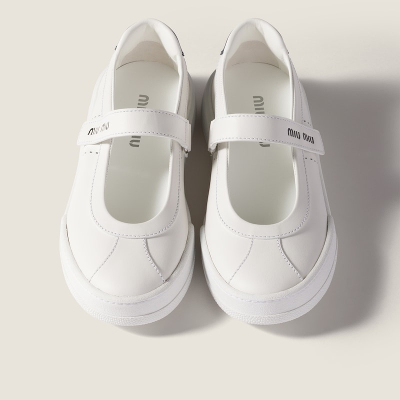 가죽 메리 제인 발레리나