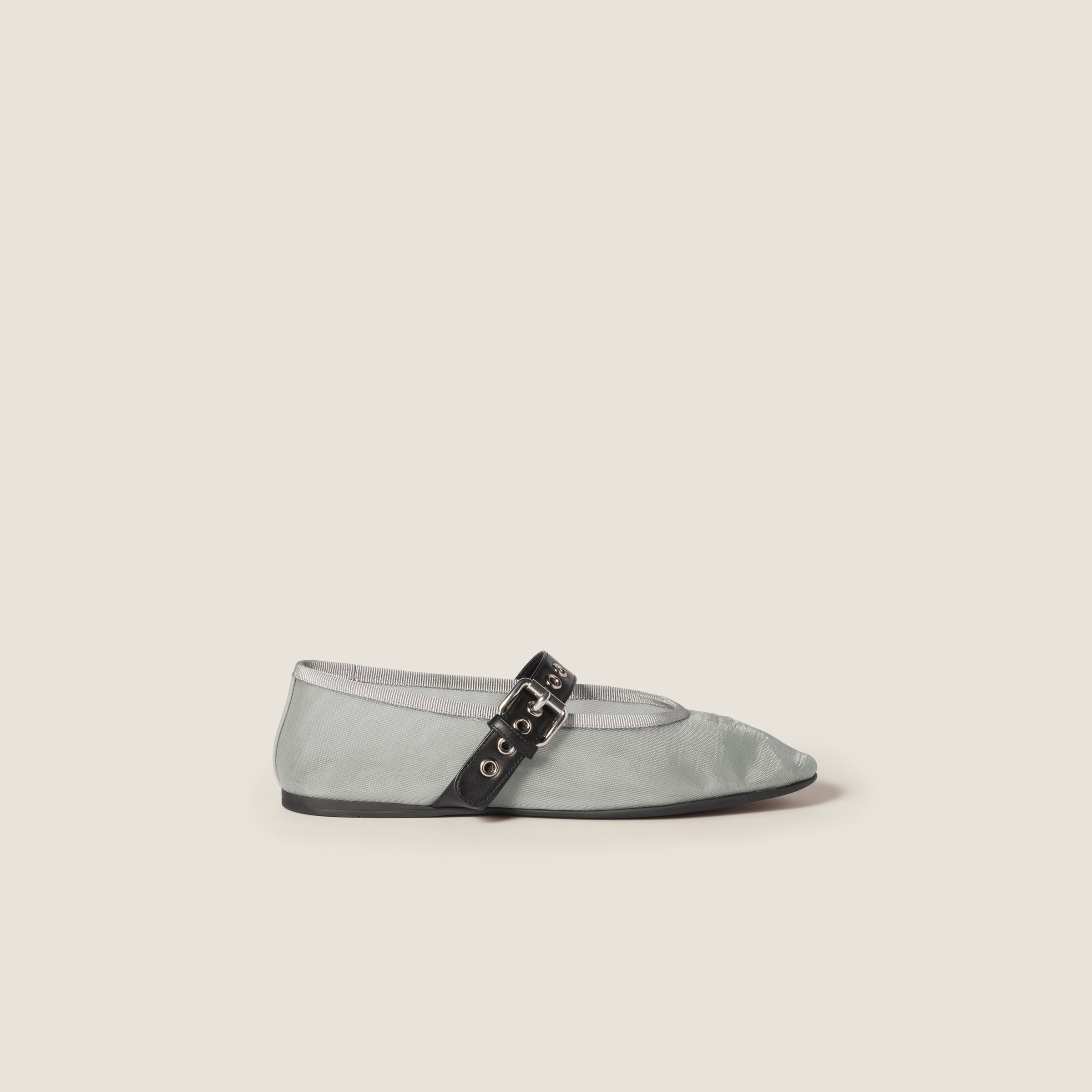 バレエシューズ MIU MIU  Mesh ballerinas Miu Miu Mesh ballerinas for Women - Black in Qatar | Level Shoes