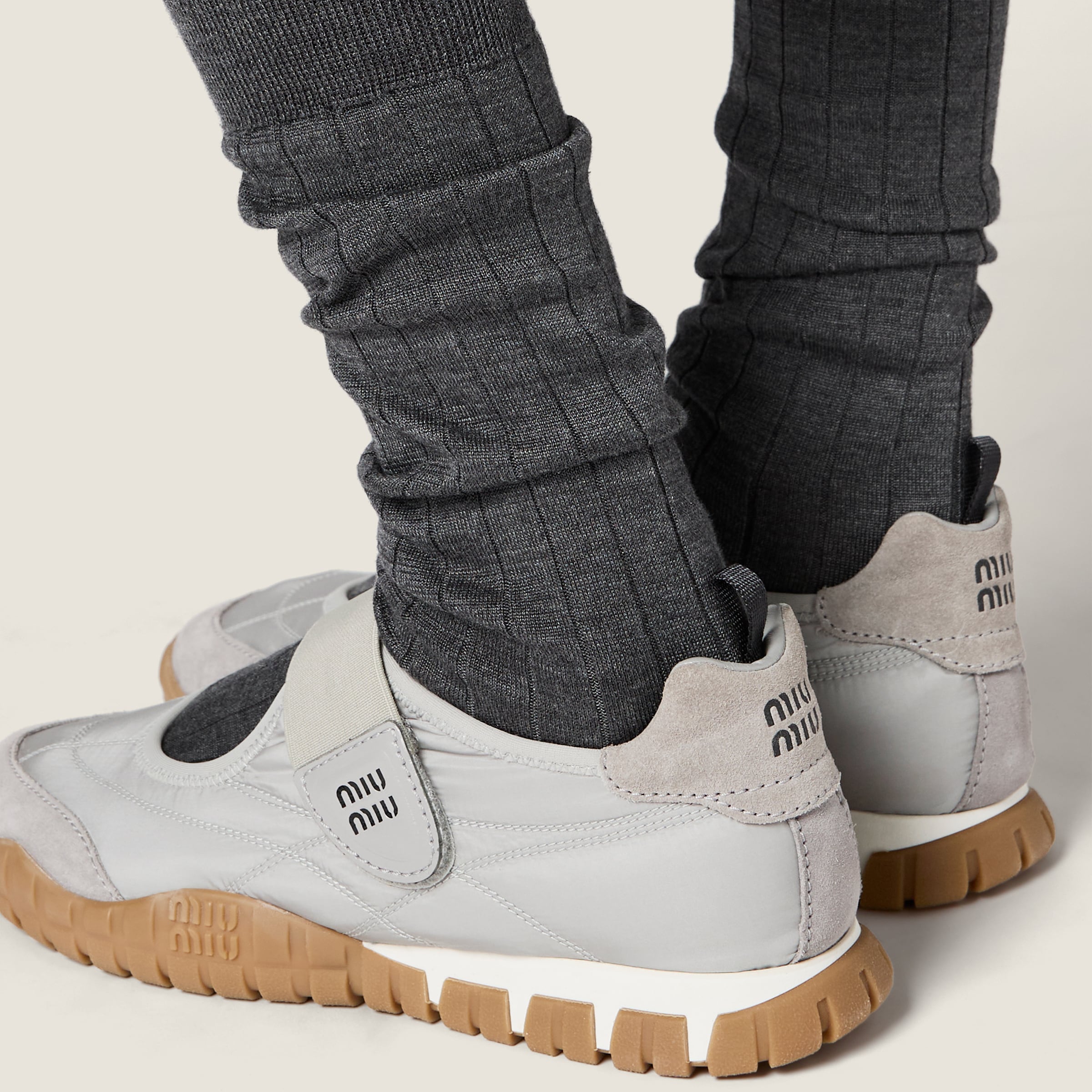 #miu miu テクニカルパテントファブリックブーツ Miu Miu ミュウミュウ☆テクニカルパテントファブリックブーティ