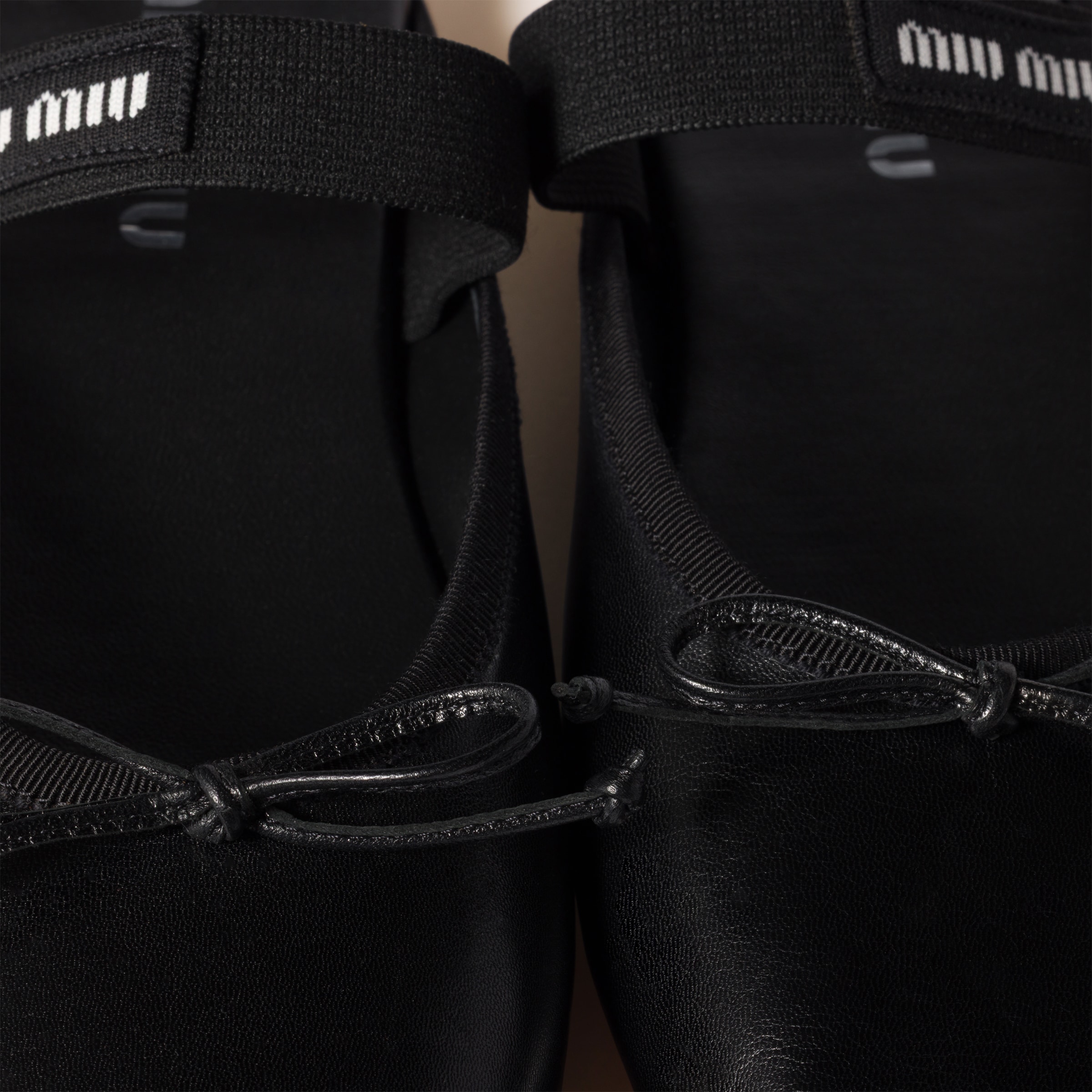Miu Miu Black Viscose Mules In Black