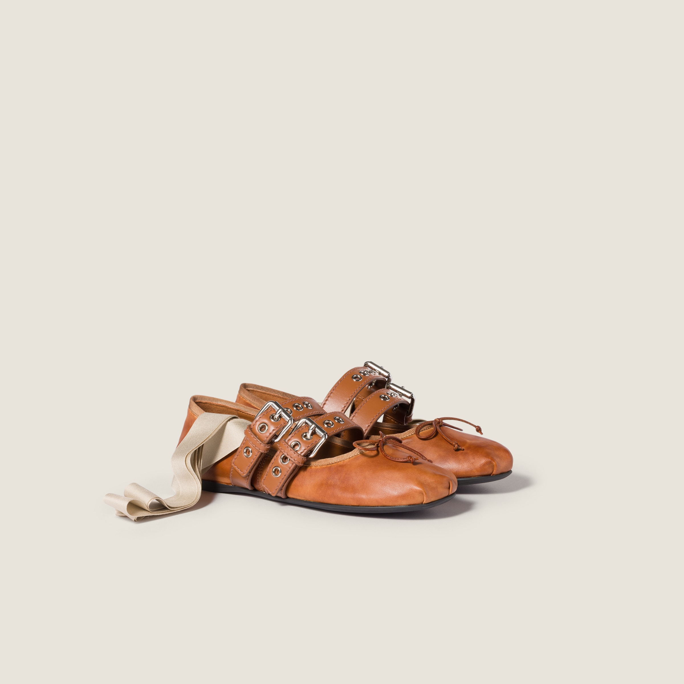 Nappa and calf leather ballerinas from Miu Miu - $1,220