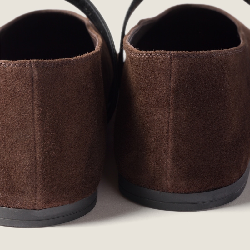 Suede ballerinas