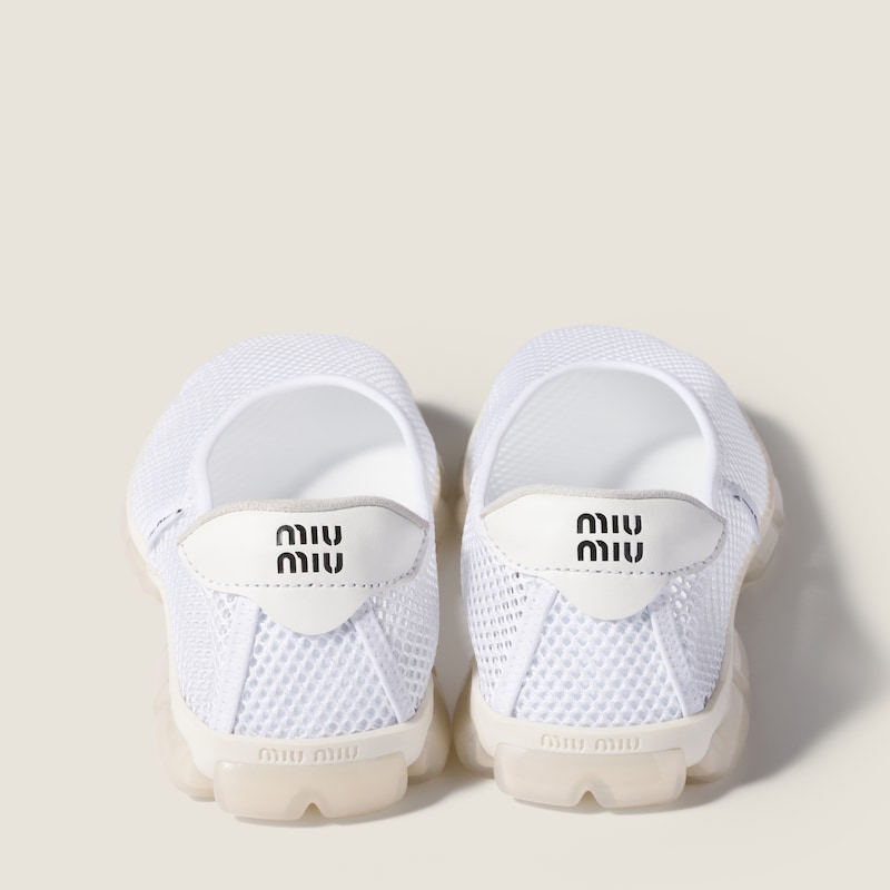 Technical mesh ballerinas