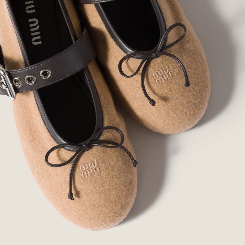 Wool ballerinas
