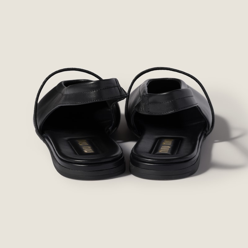 Leather slingback ballerinas