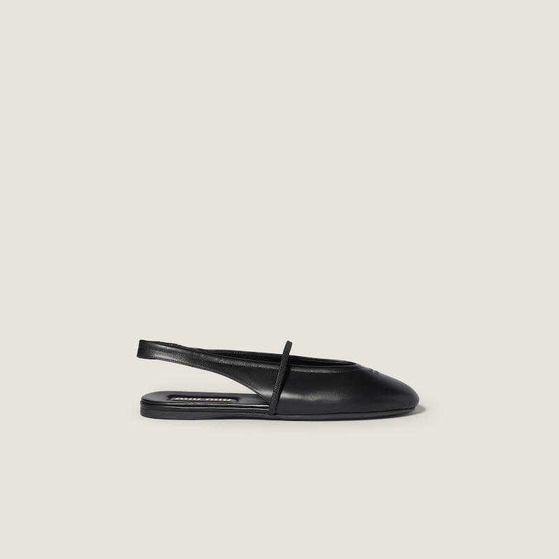 Leather slingback ballerinas
