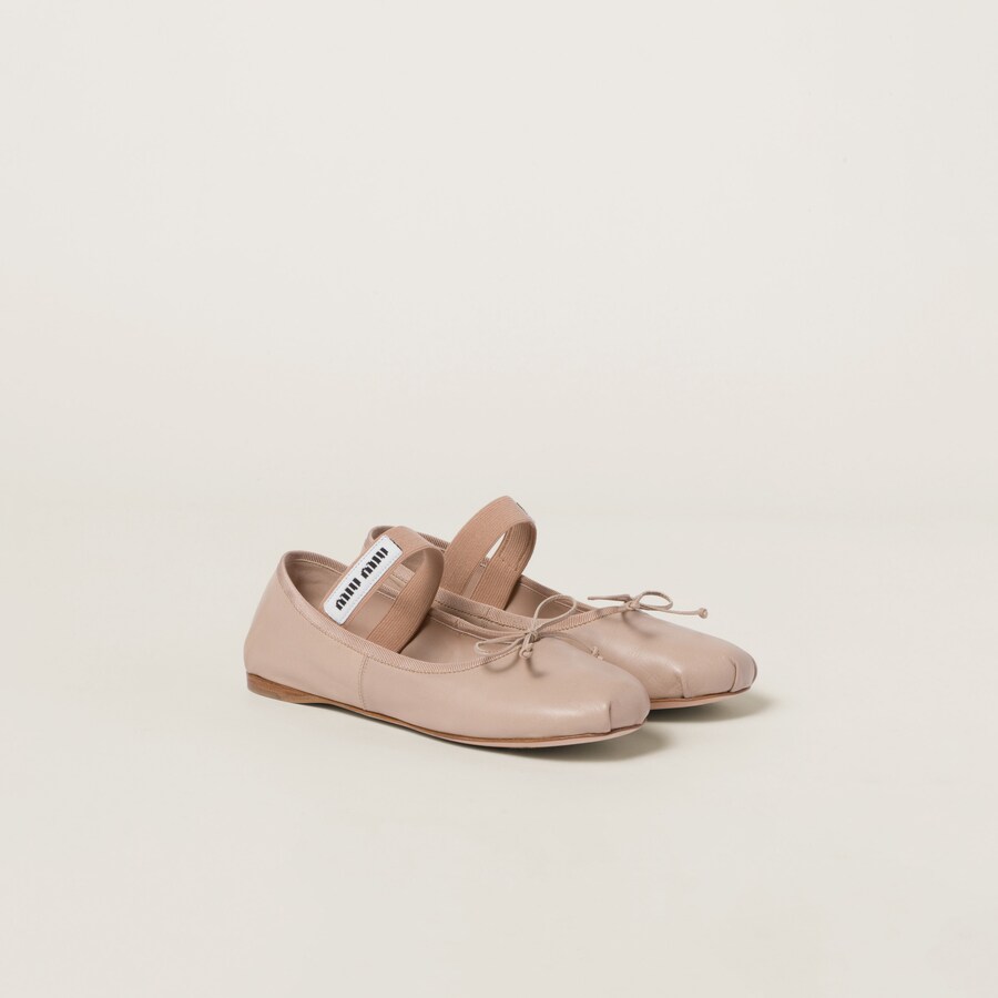 Miu ballerinas cloud blue calfskin