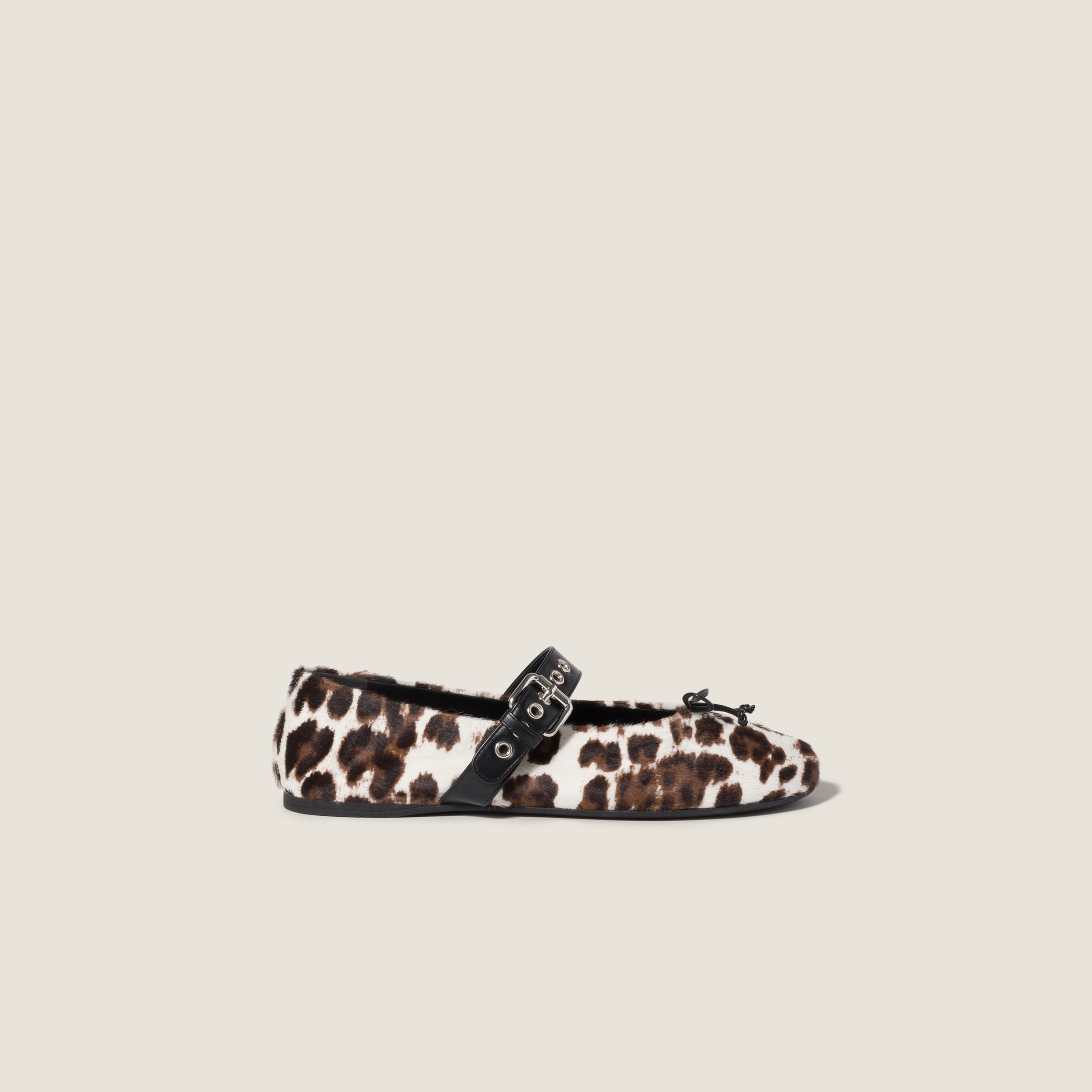 Printed leather ballerinas by Miu Miu