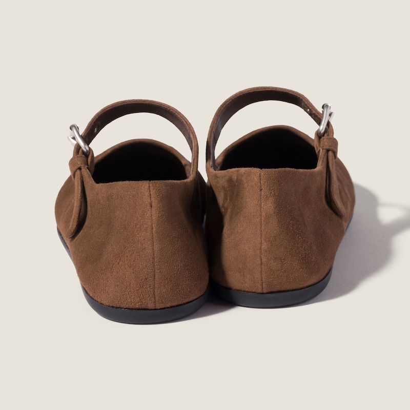 Suede ballerinas