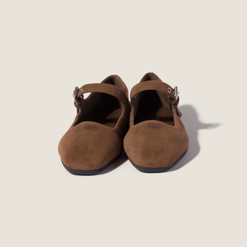 Suede ballerinas