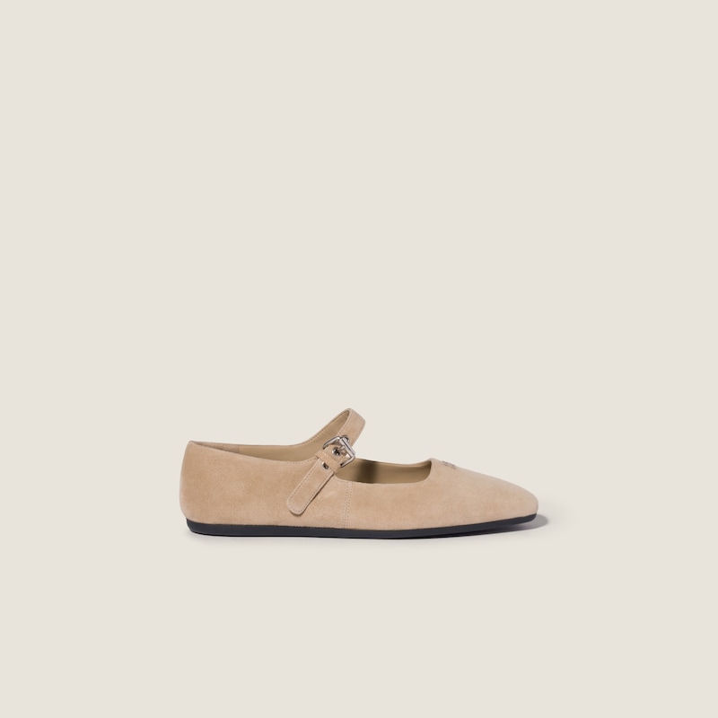 Suede ballerinas