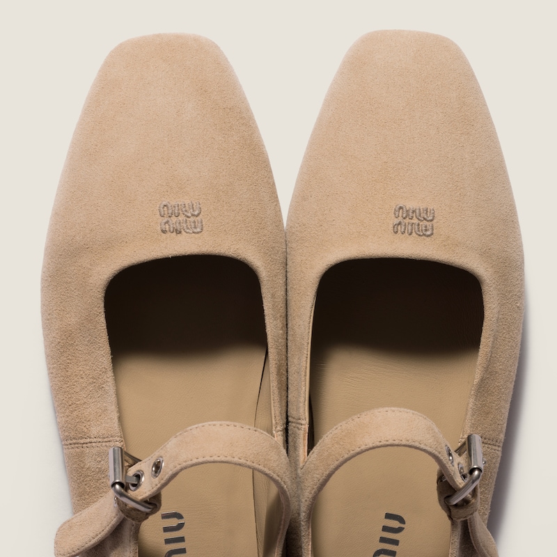Suede ballerinas