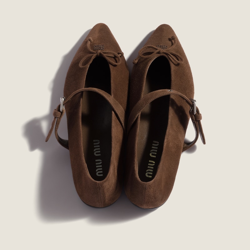 Suede ballerinas
