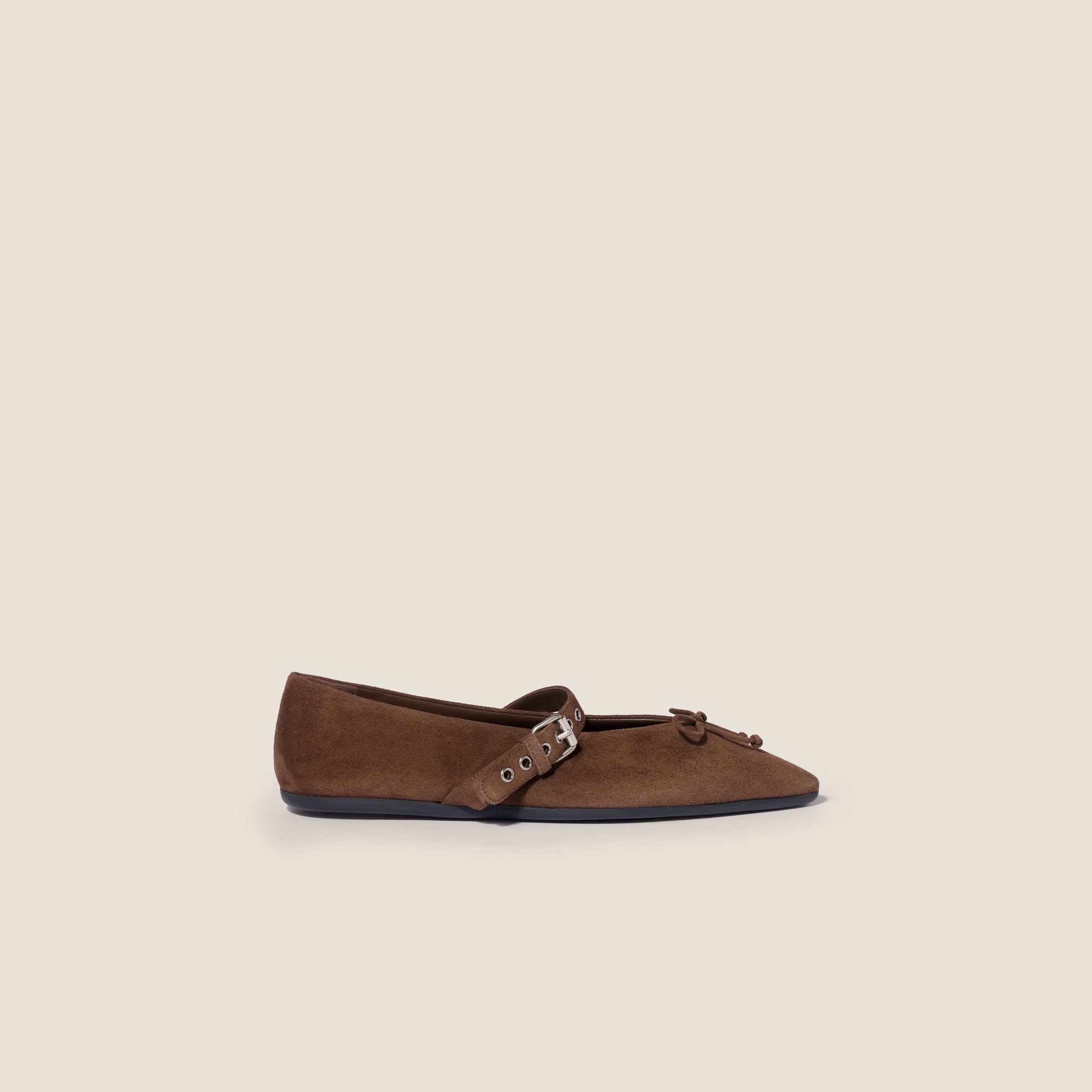 Suede ballerinas by Miu Miu
