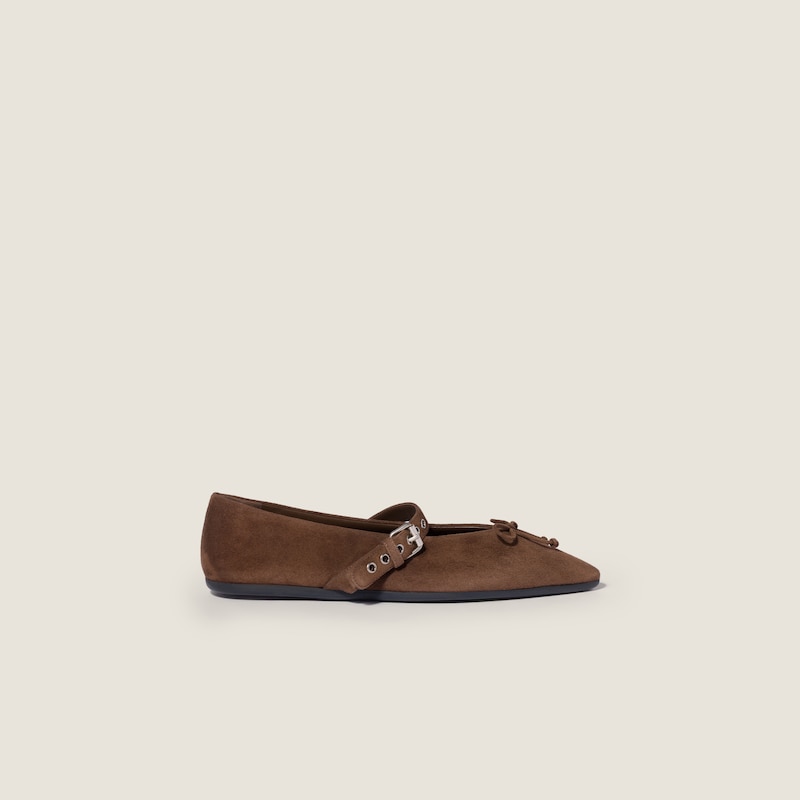 Suede ballerinas
