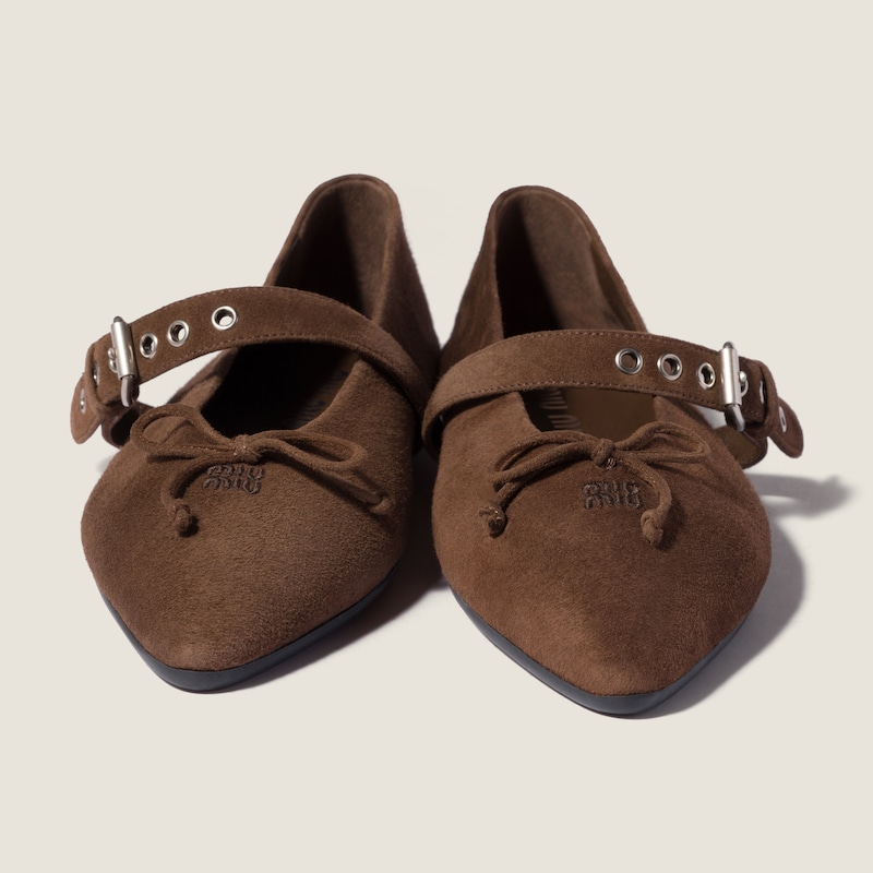 Suede ballerinas