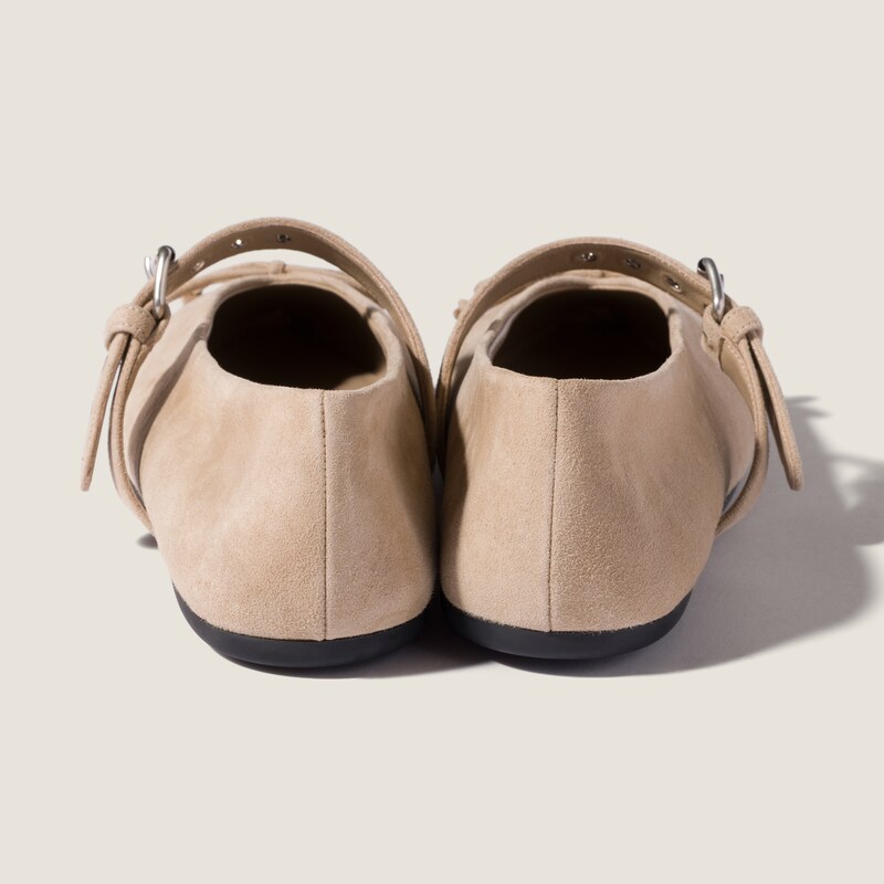 Suede ballerinas
