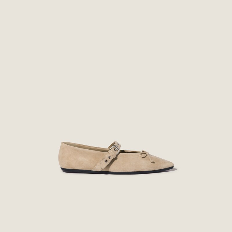 Suede ballerinas
