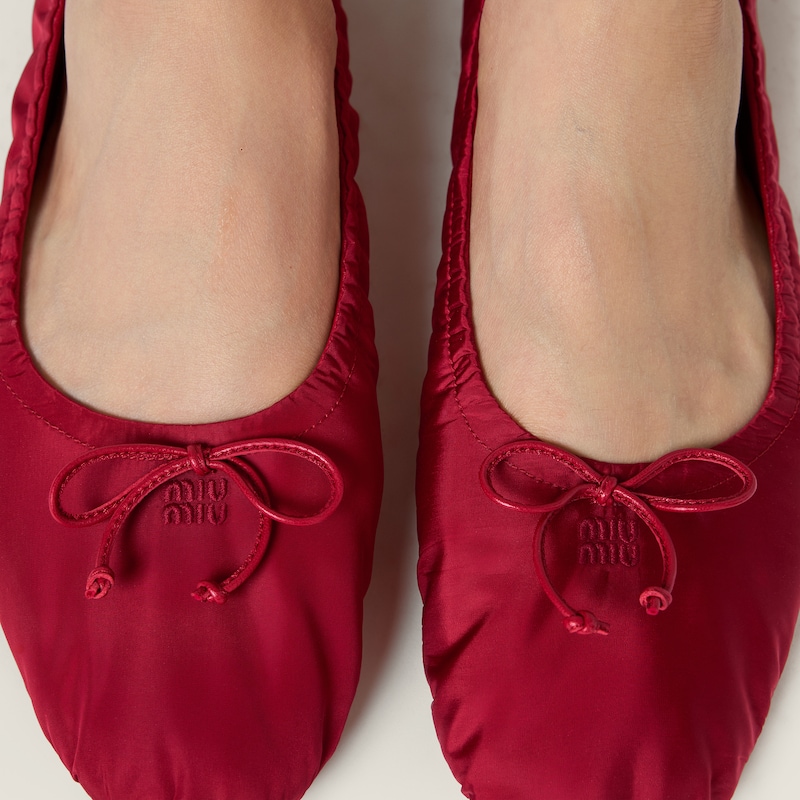 Foldable technical fabric ballerinas