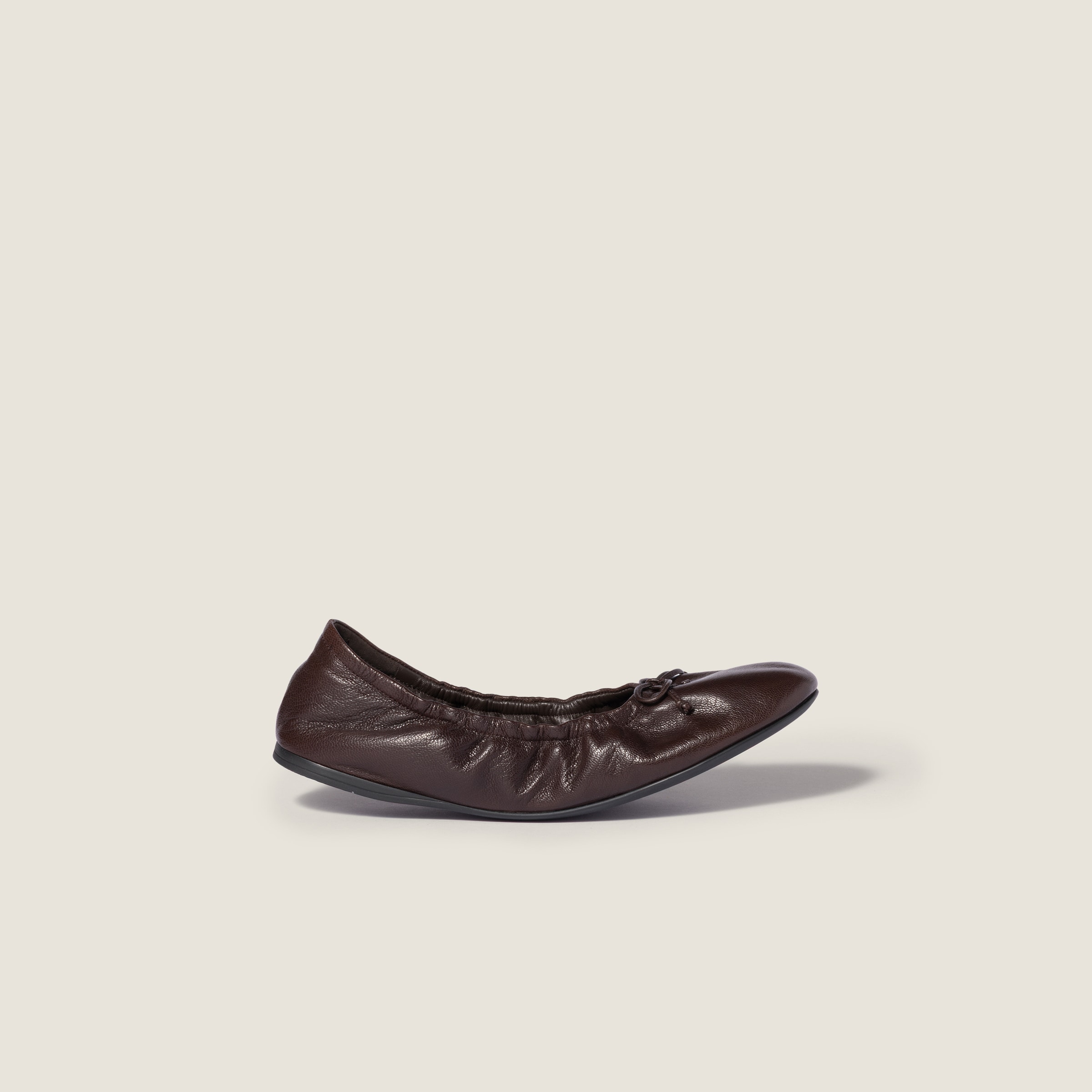 Leather ballerinas by Miu Miu