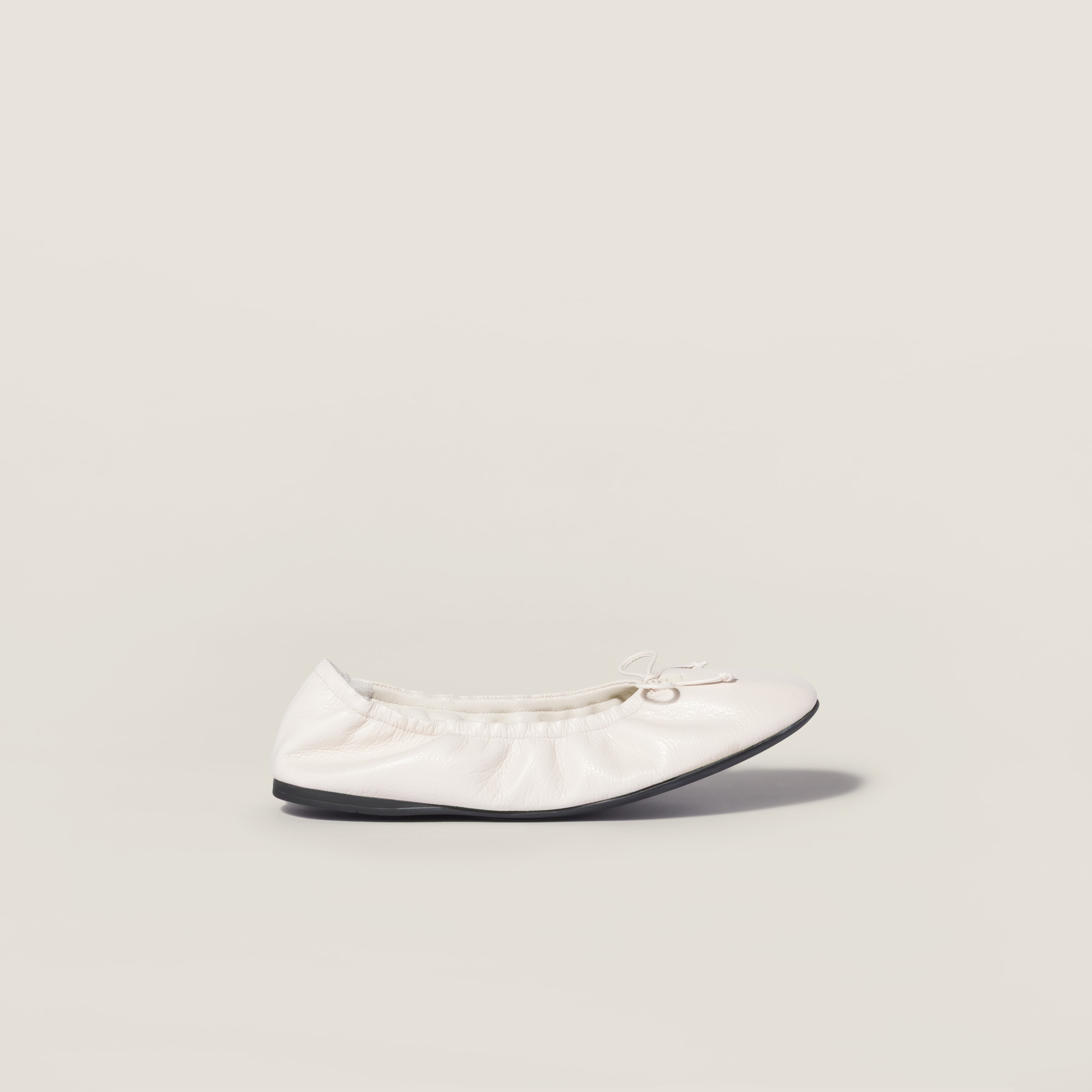 Leather ballerinas by Miu Miu